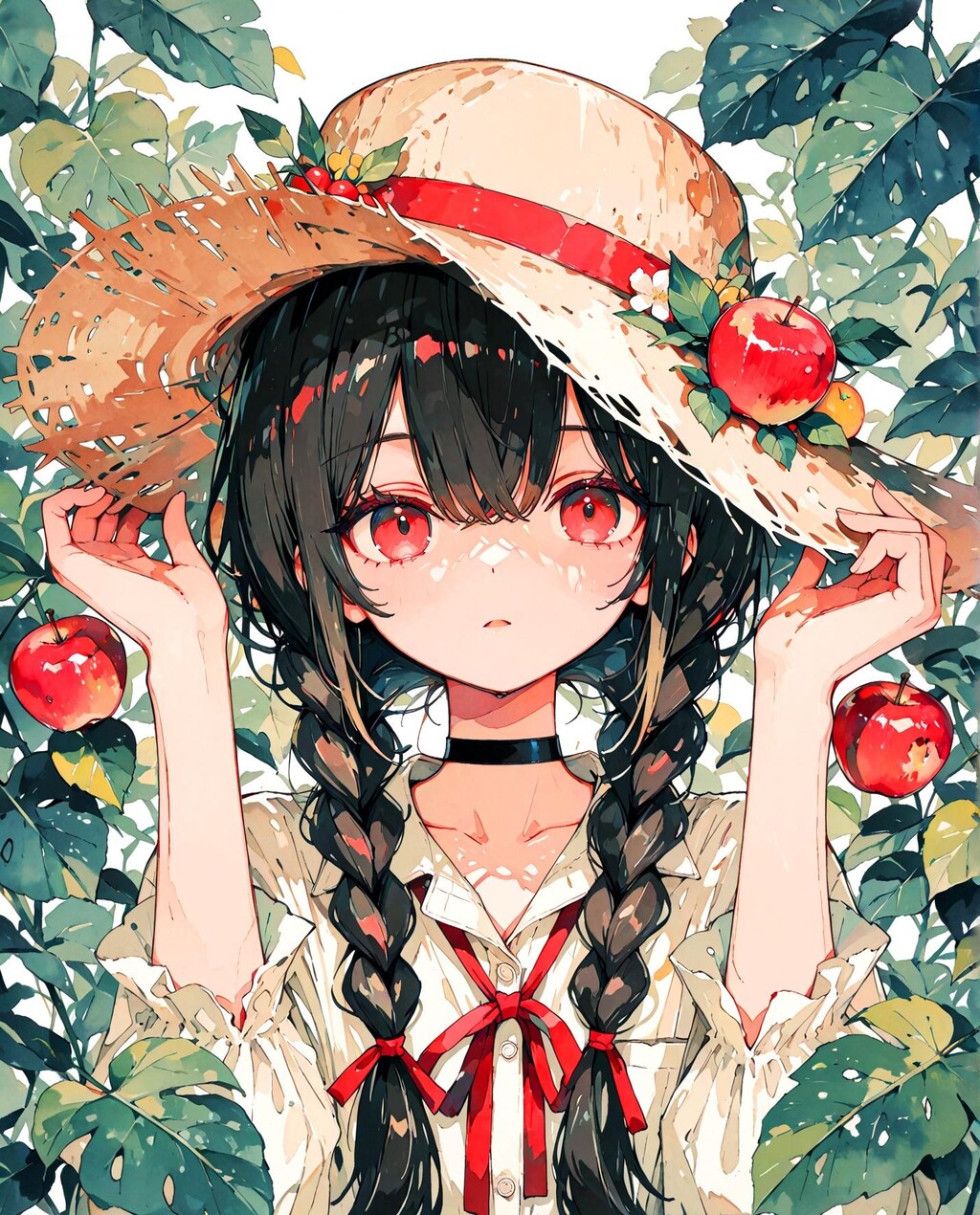 麦わら帽子の少女