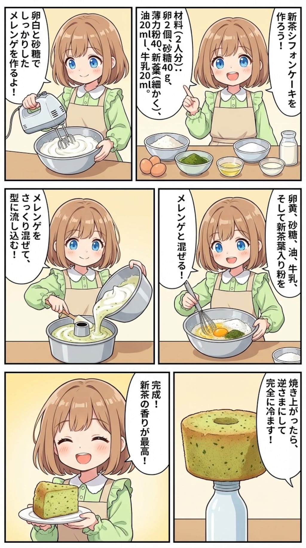 新茶シフォンケーキ