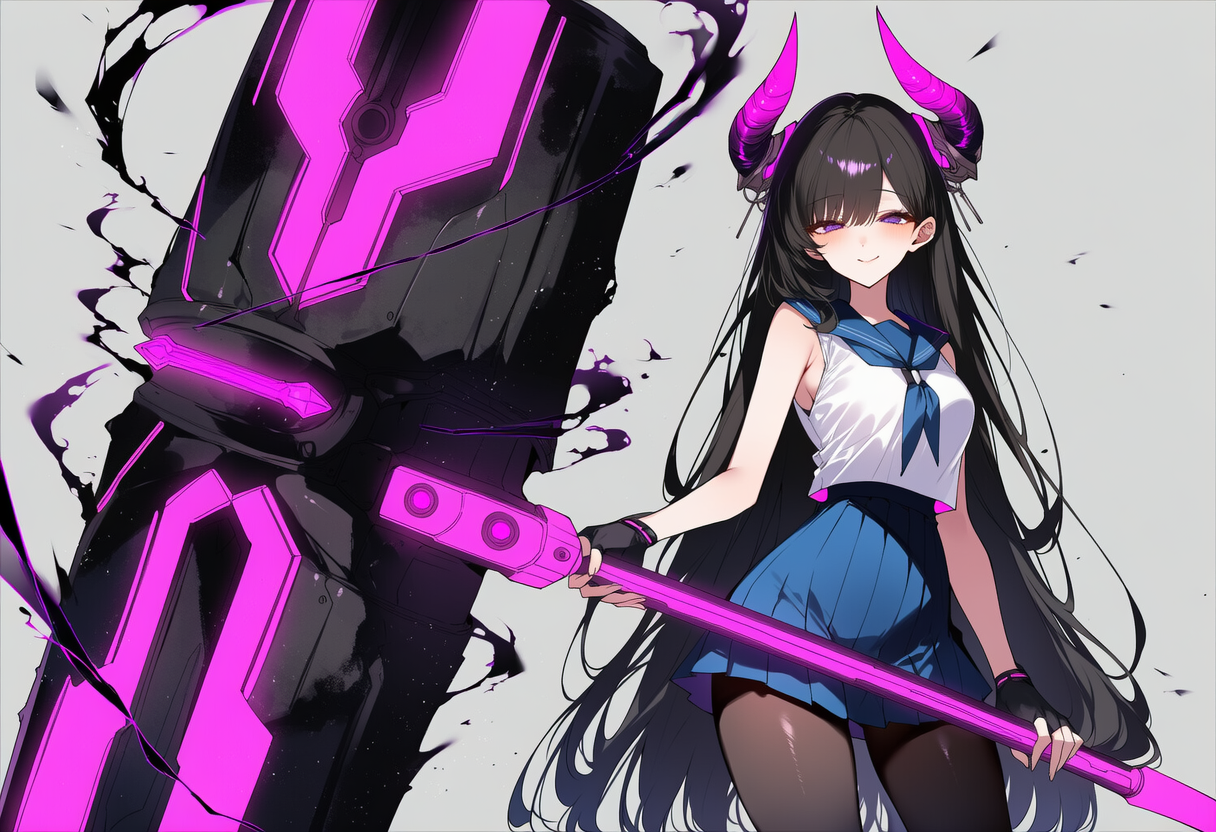 制服悪魔娘　黒槌