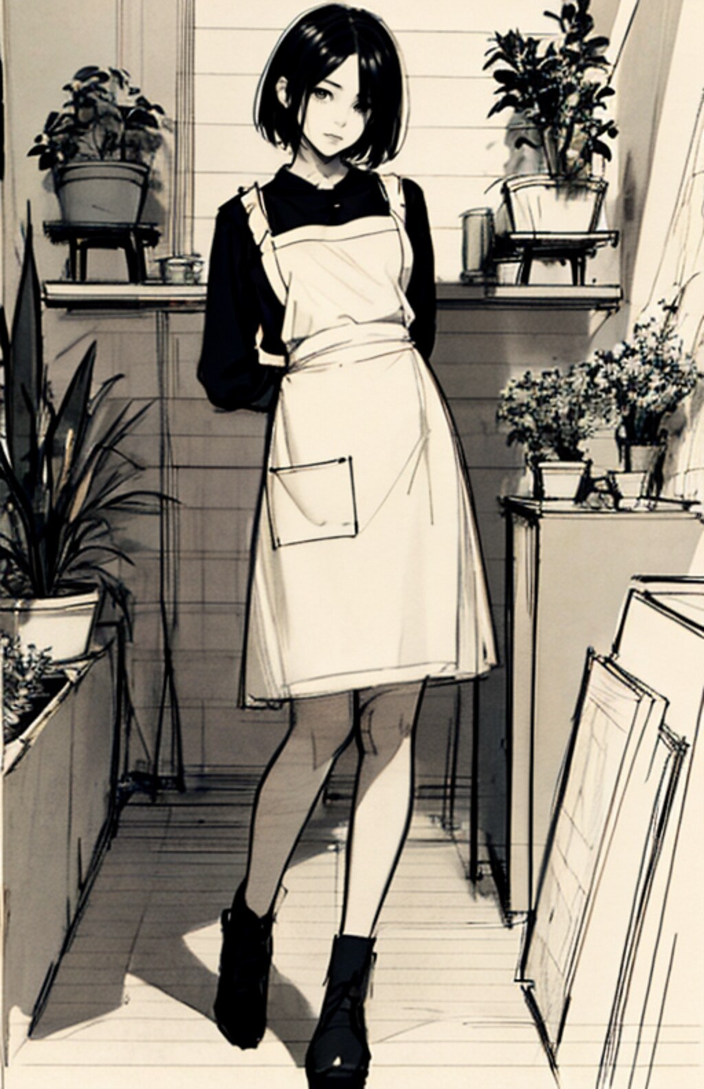 鉛筆画風　習作11