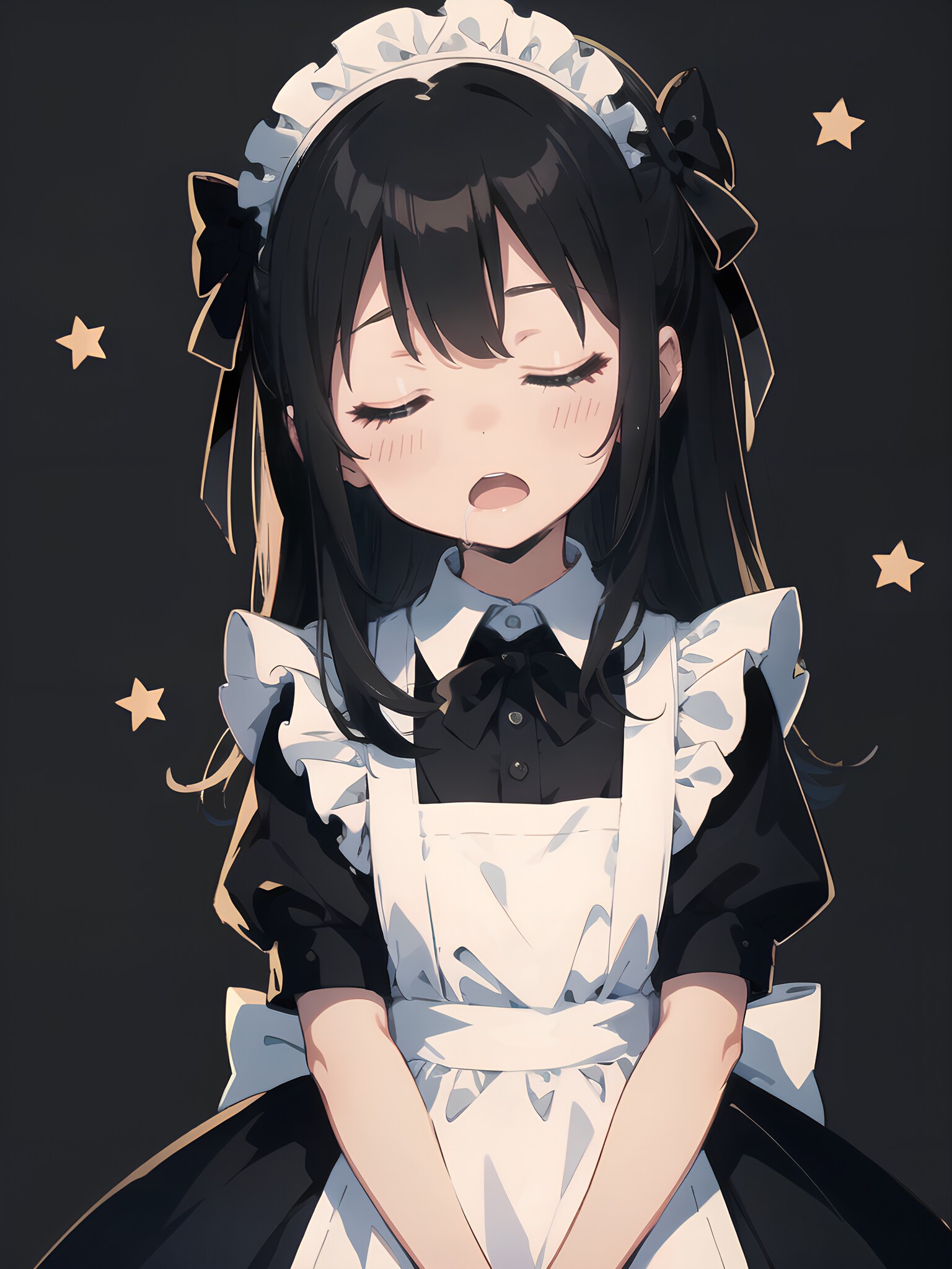 夜はおねむなメイドさん