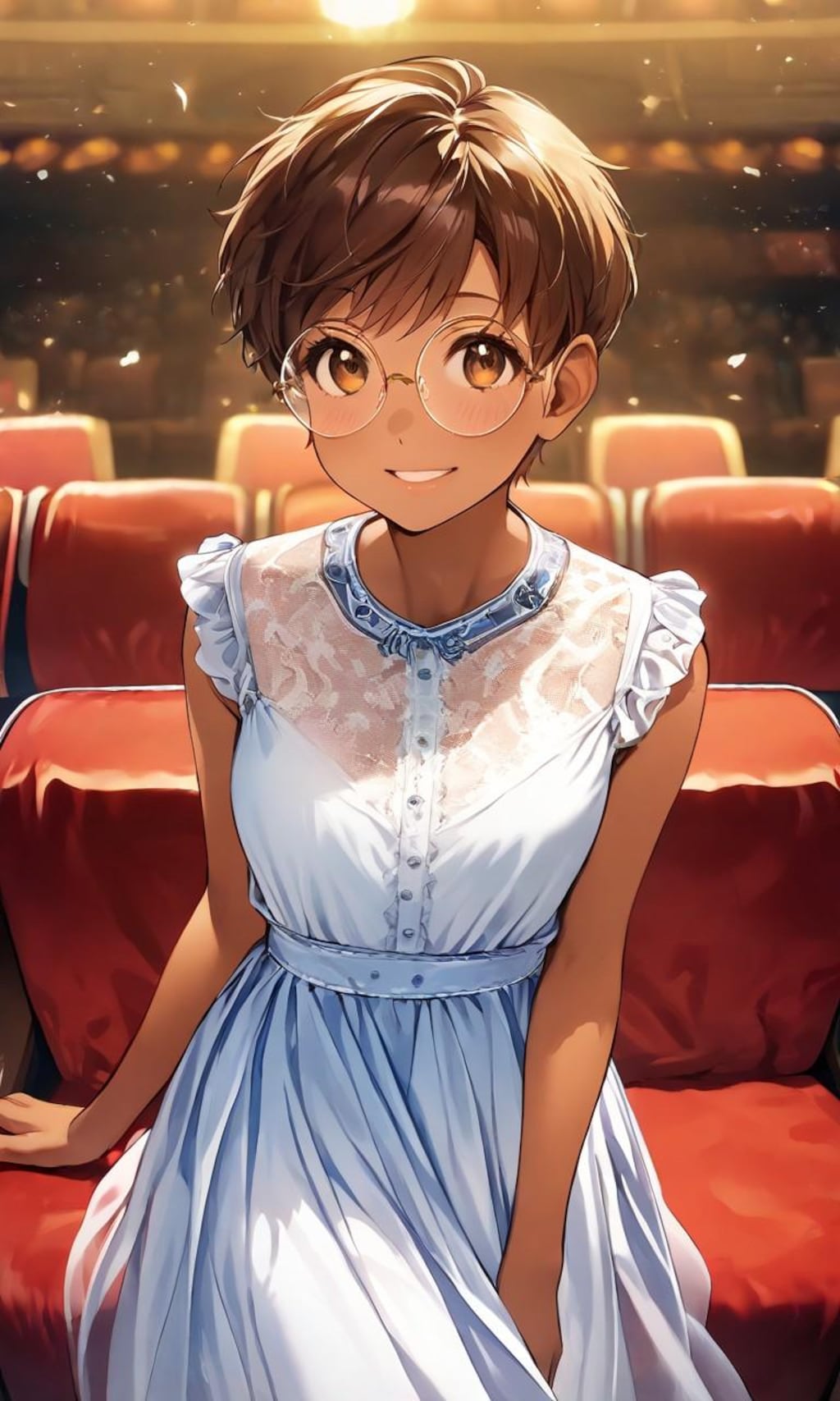 観劇に来た眼鏡っ娘