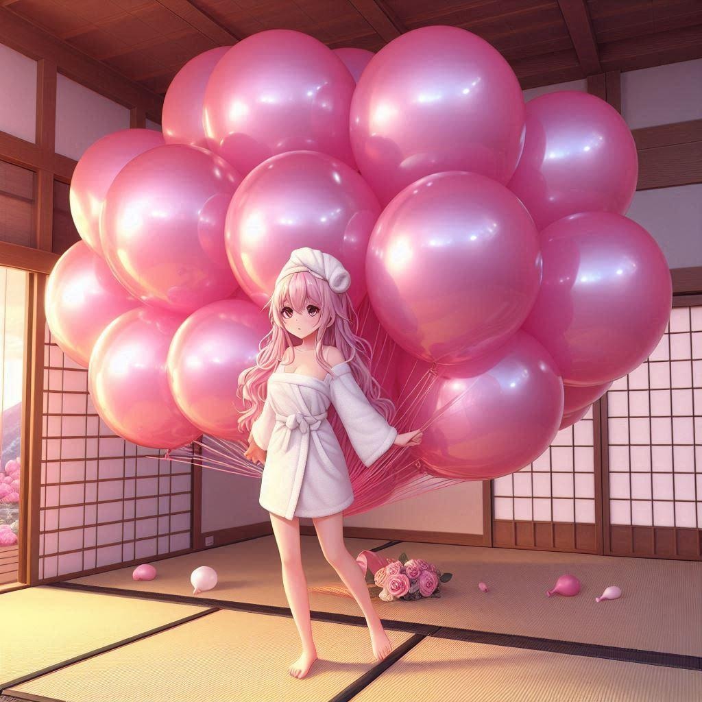 お風呂上がりの風船遊び♡ 今日もするんでしょ?