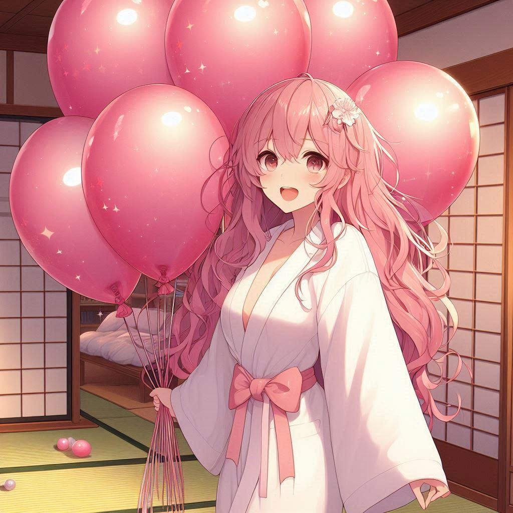 お風呂上がりの風船遊び♡ 今日もするんでしょ?