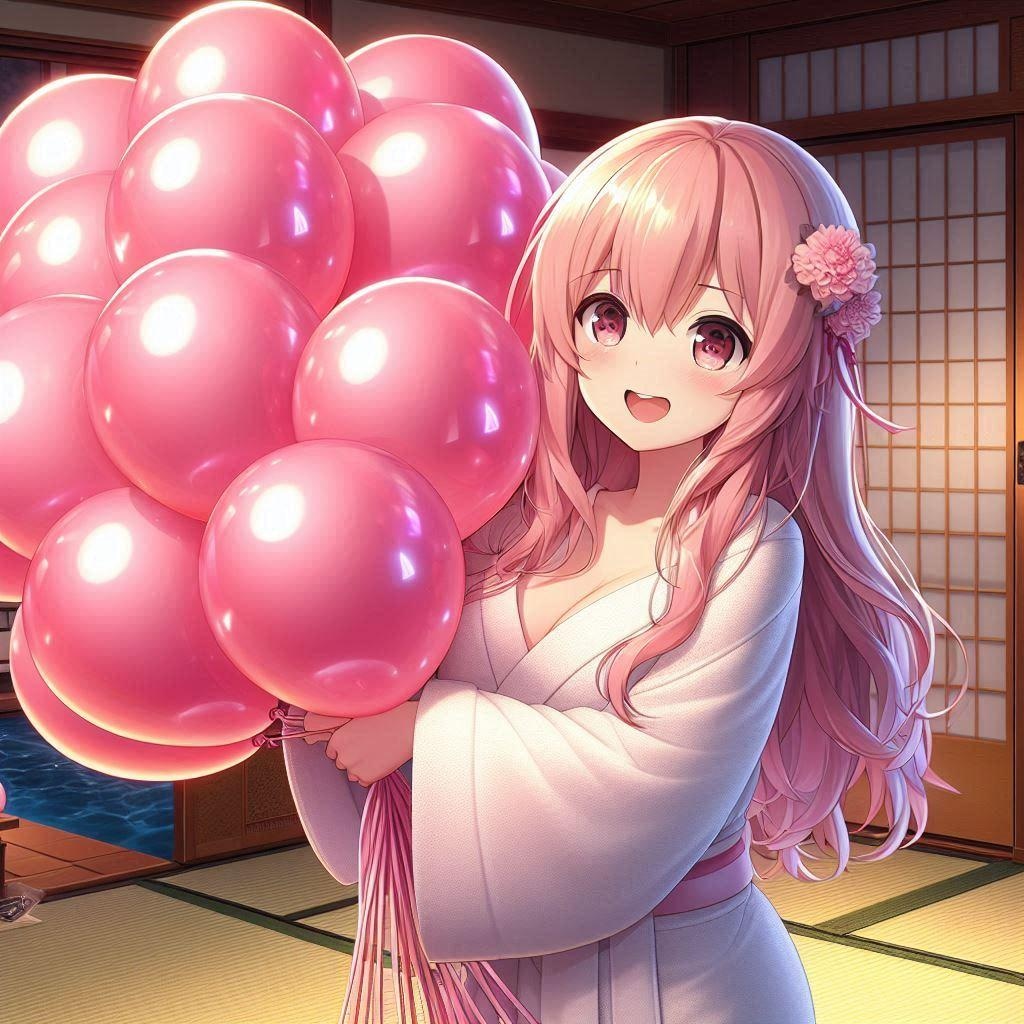 お風呂上がりの風船遊び♡ 今日もするんでしょ?