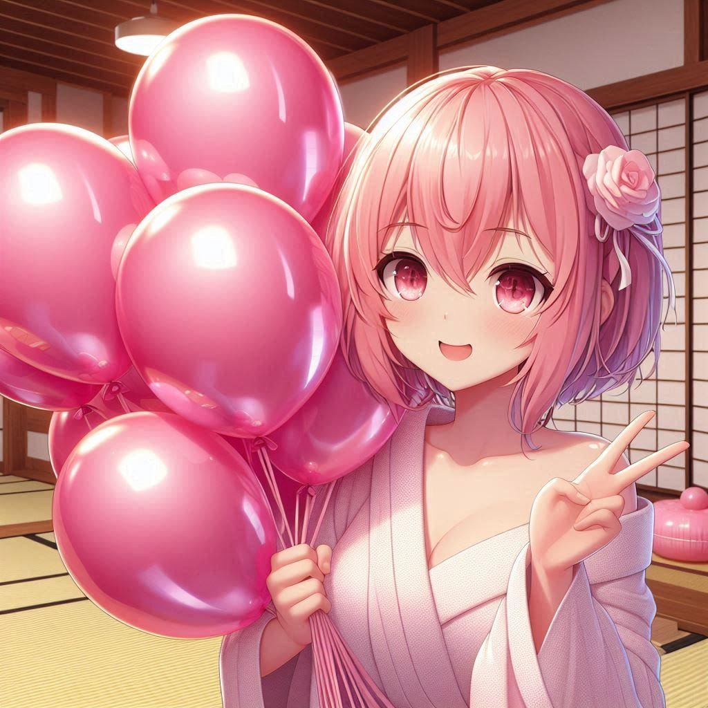 お風呂上がりの風船遊び♡ 今日もするんでしょ?