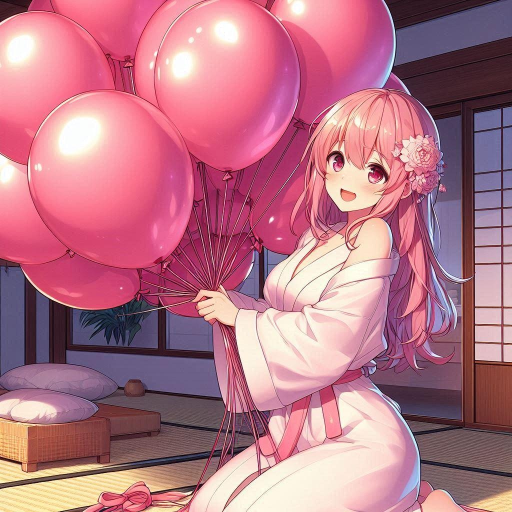 お風呂上がりの風船遊び♡ 今日もするんでしょ?