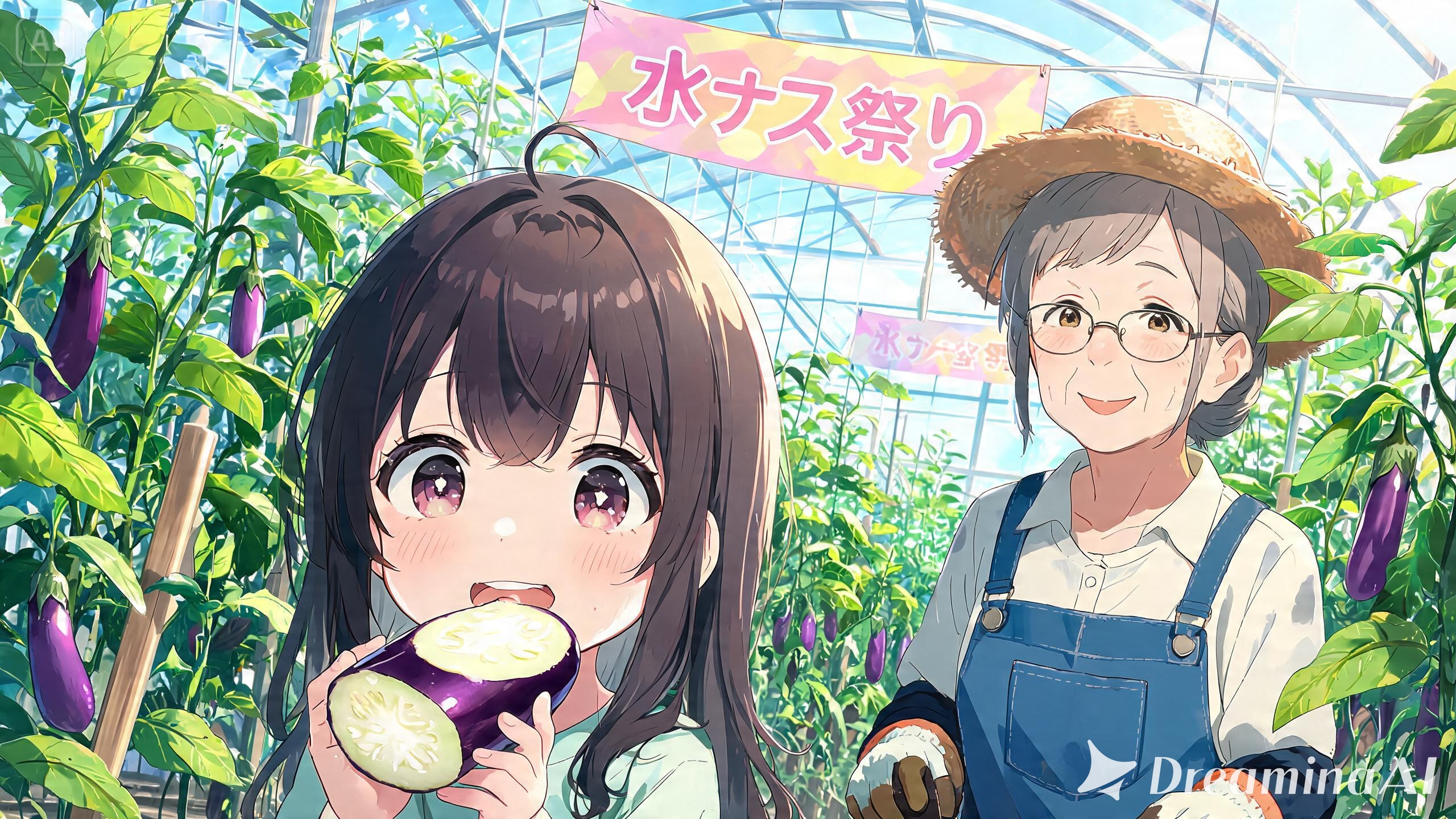 旬の水ナス収穫体験１