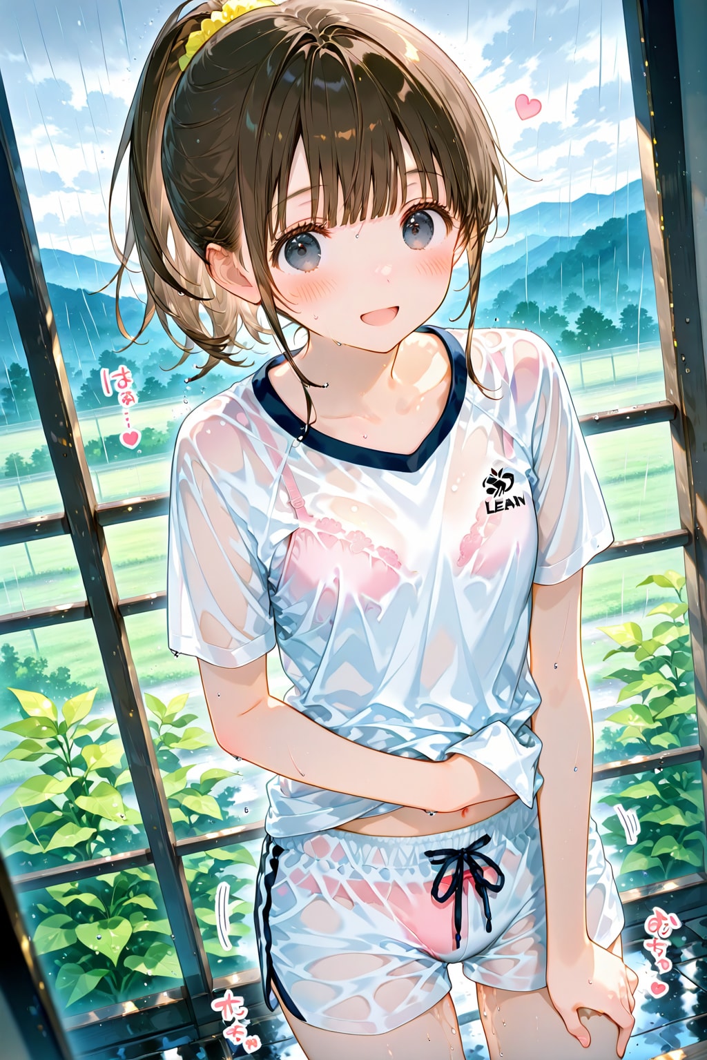 雫ちゃんは気分によって下着付けないので雨にぬれると色んな透けを見せてくれますｗ