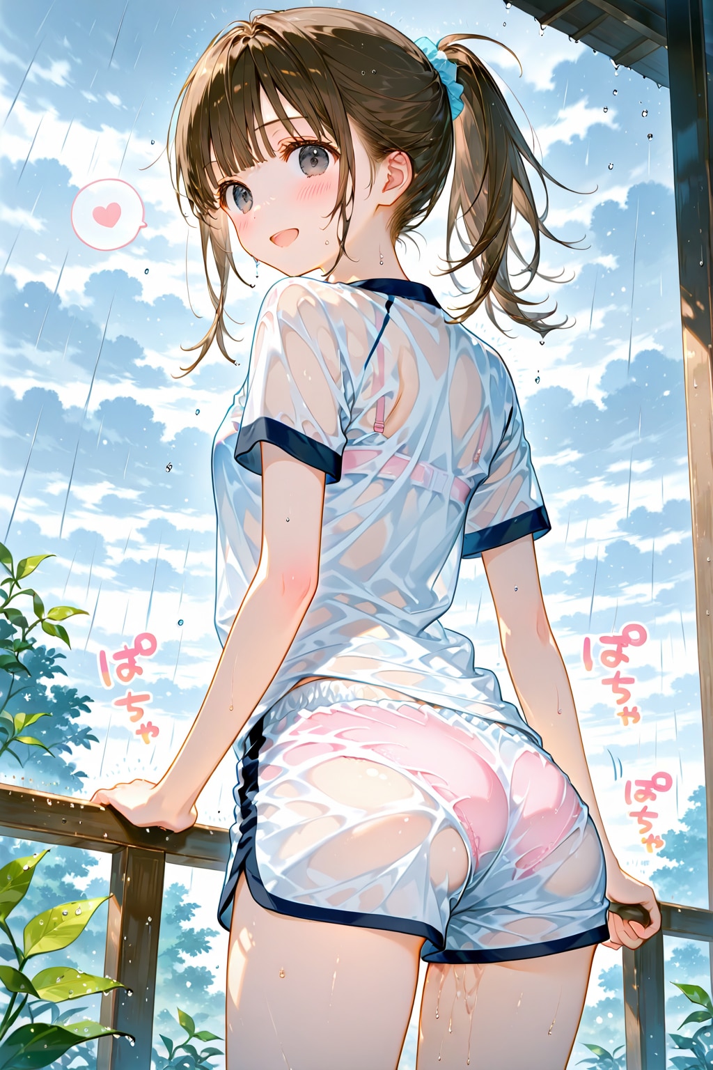 雫ちゃんは気分によって下着付けないので雨にぬれると色んな透けを見せてくれますｗ