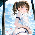 雫ちゃんは気分によって下着付けないので雨にぬれると色んな透けを見せてくれますｗ 4枚目