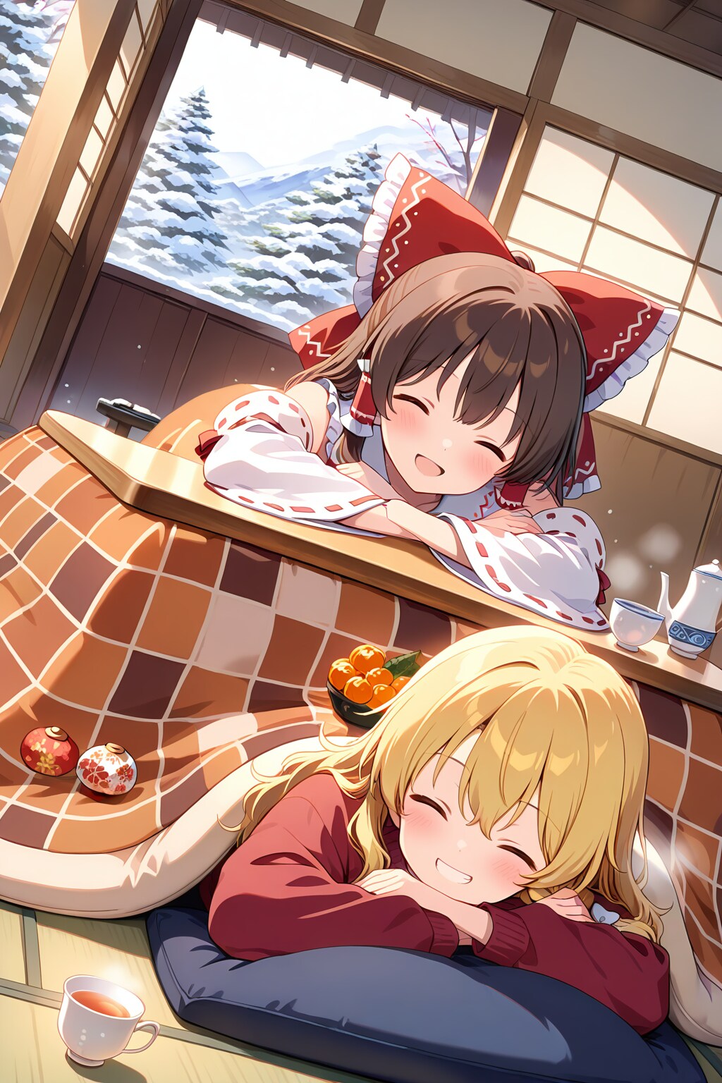 レイマリと炬燵