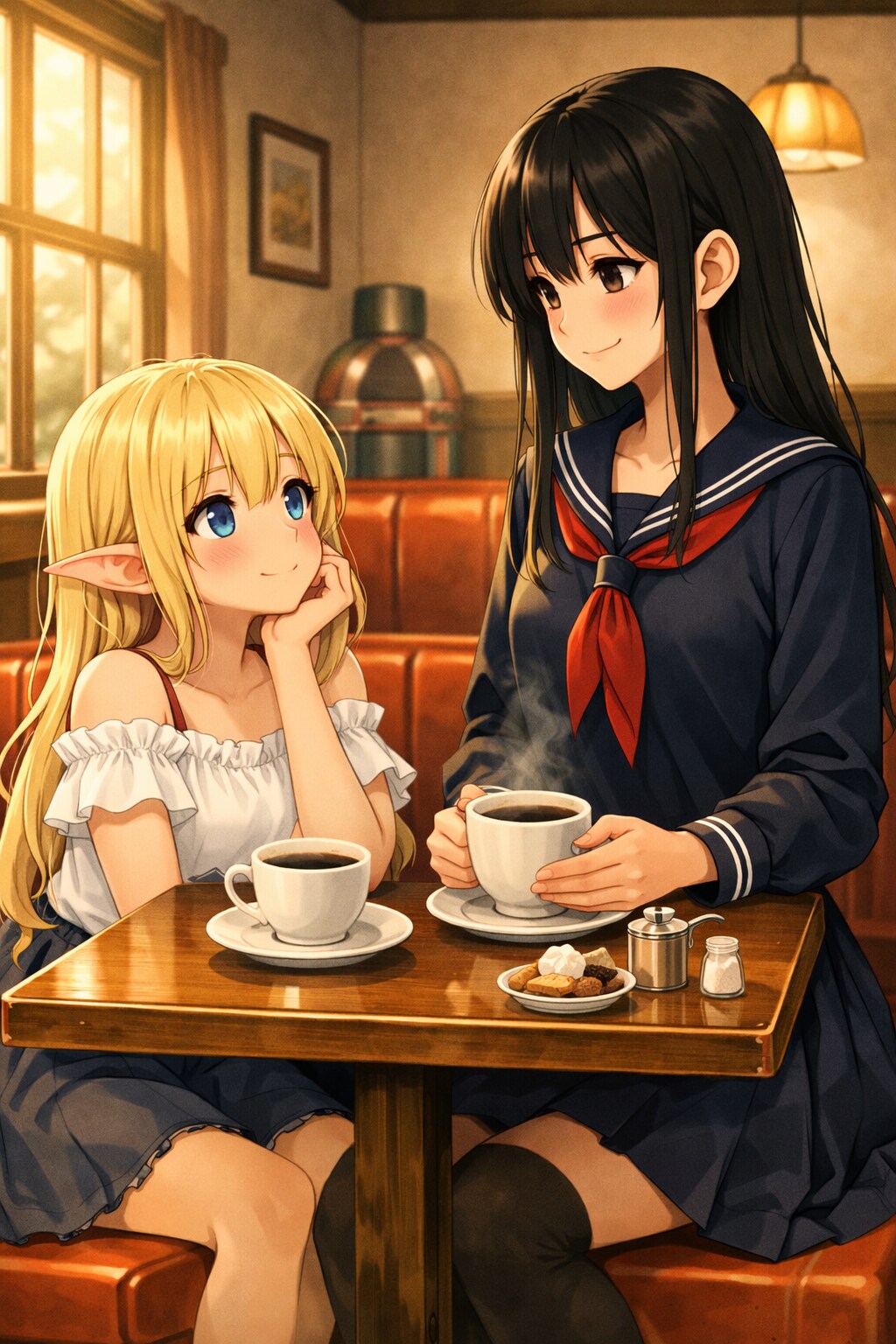 コーヒー、ブラックで。（喫茶店の日　03） | の人気AIイラスト・グラビア