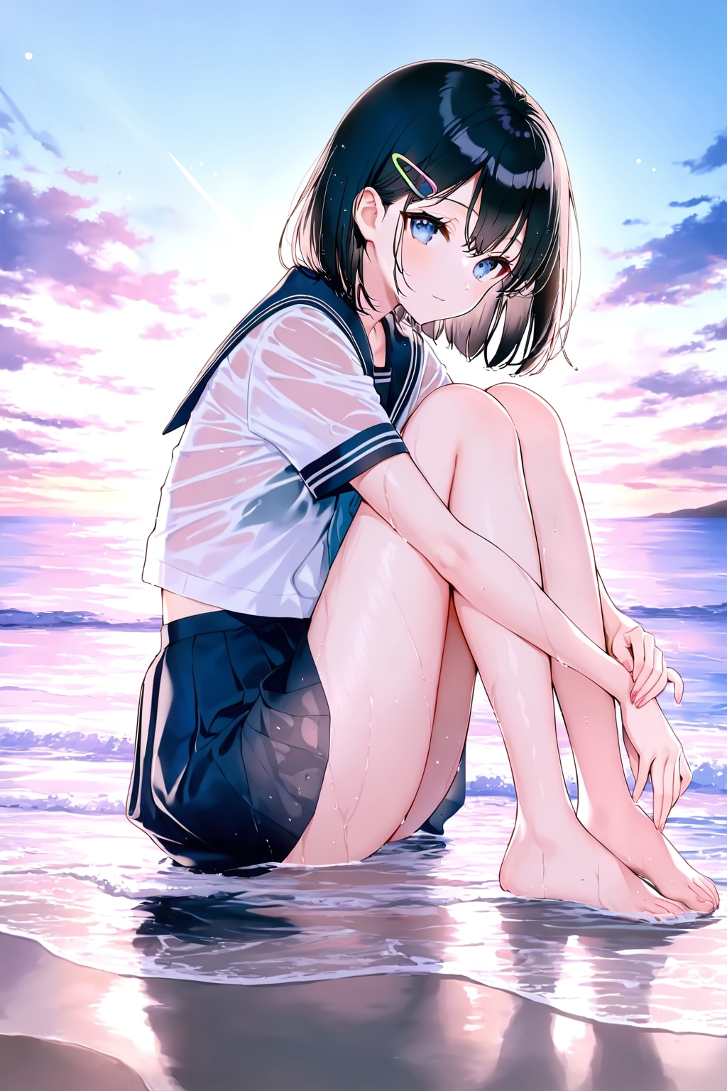 セーラー服と砂浜(LILAC)(22)