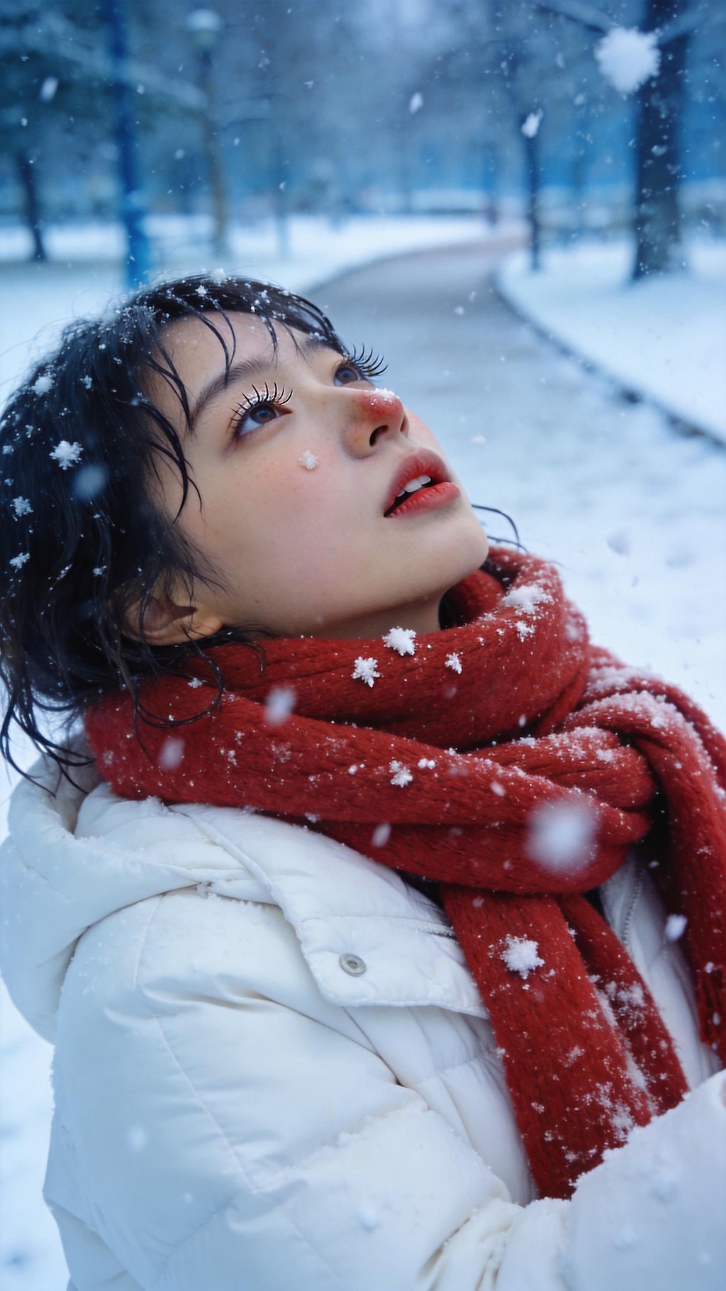 Warmth Wrapped in Falling Snow