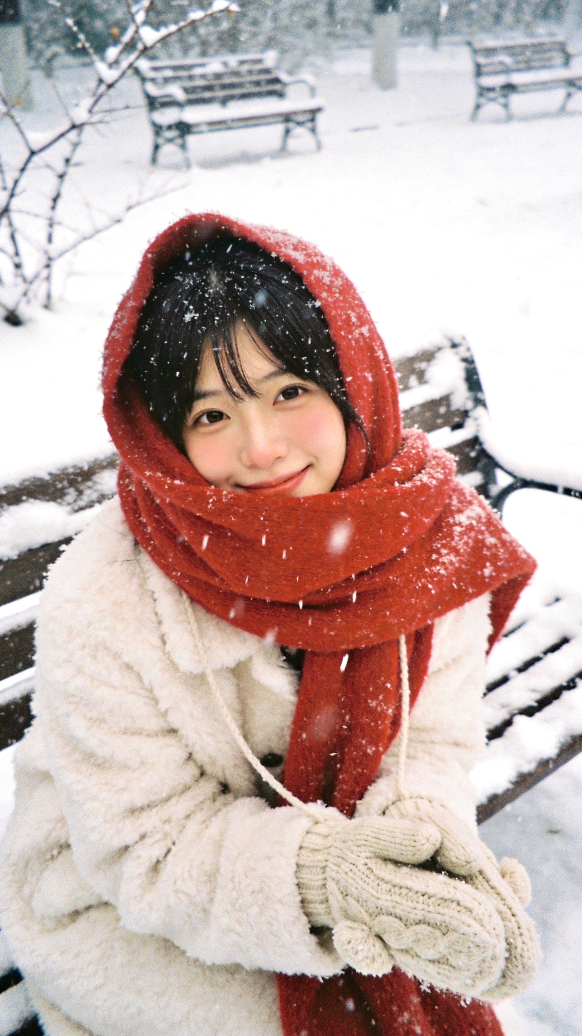 Warmth Wrapped in Falling Snow | の人気AIイラスト・グラビア