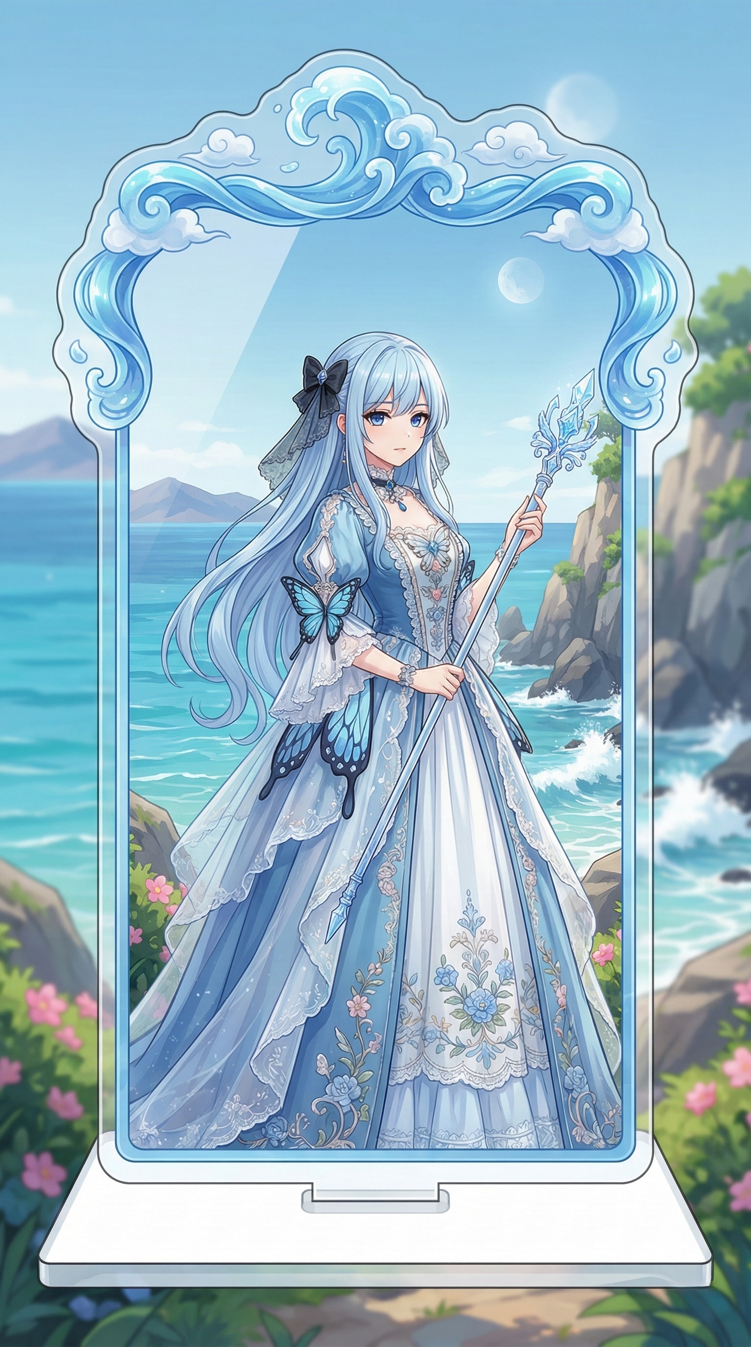 蒼海に佇む瑠璃 | の人気AIイラスト・グラビア