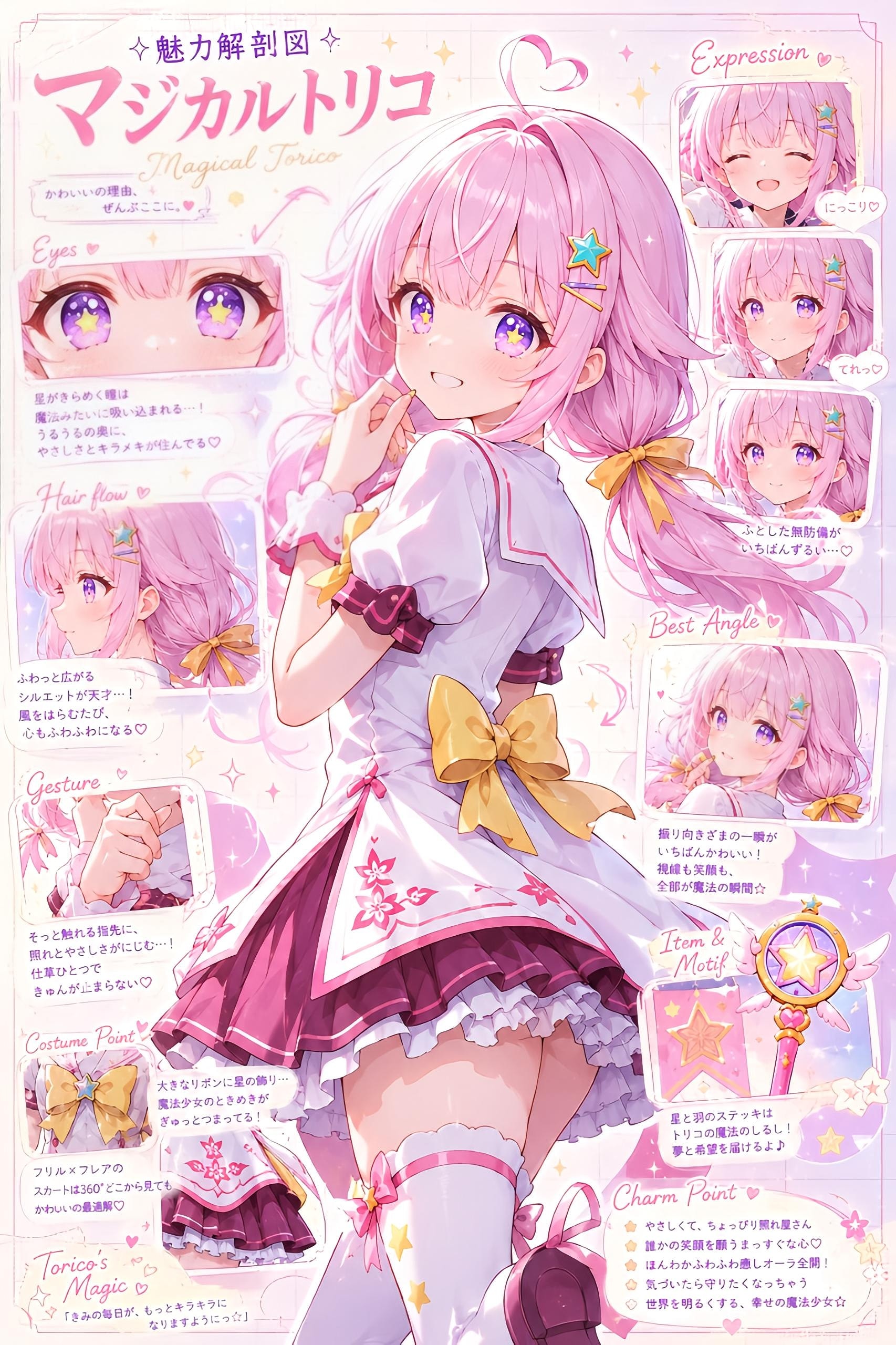 魅力解剖図マジカルトリコ | の人気AIイラスト・グラビア