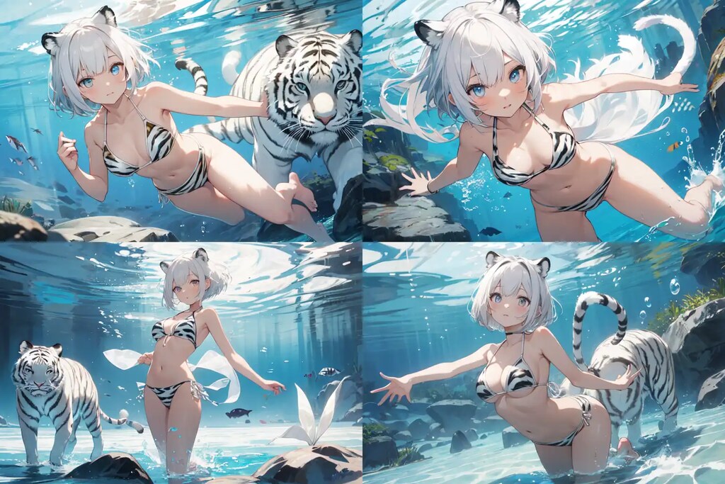 アニマル三面図(虎)をうごかしてみたやつの残り