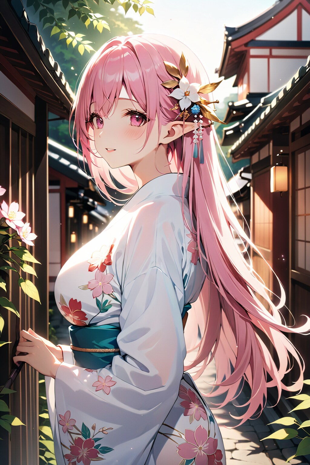 素敵な浴衣のエルフさん