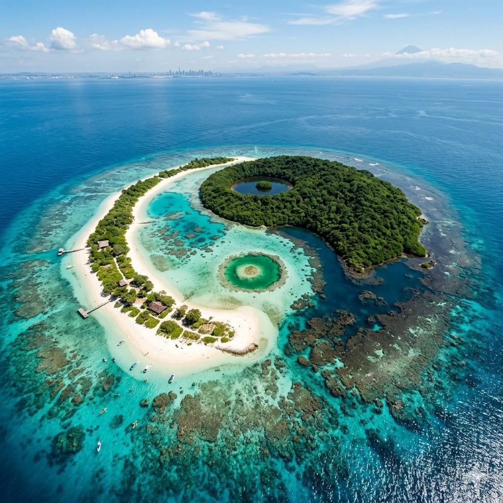 太極図っぽい珊瑚礁