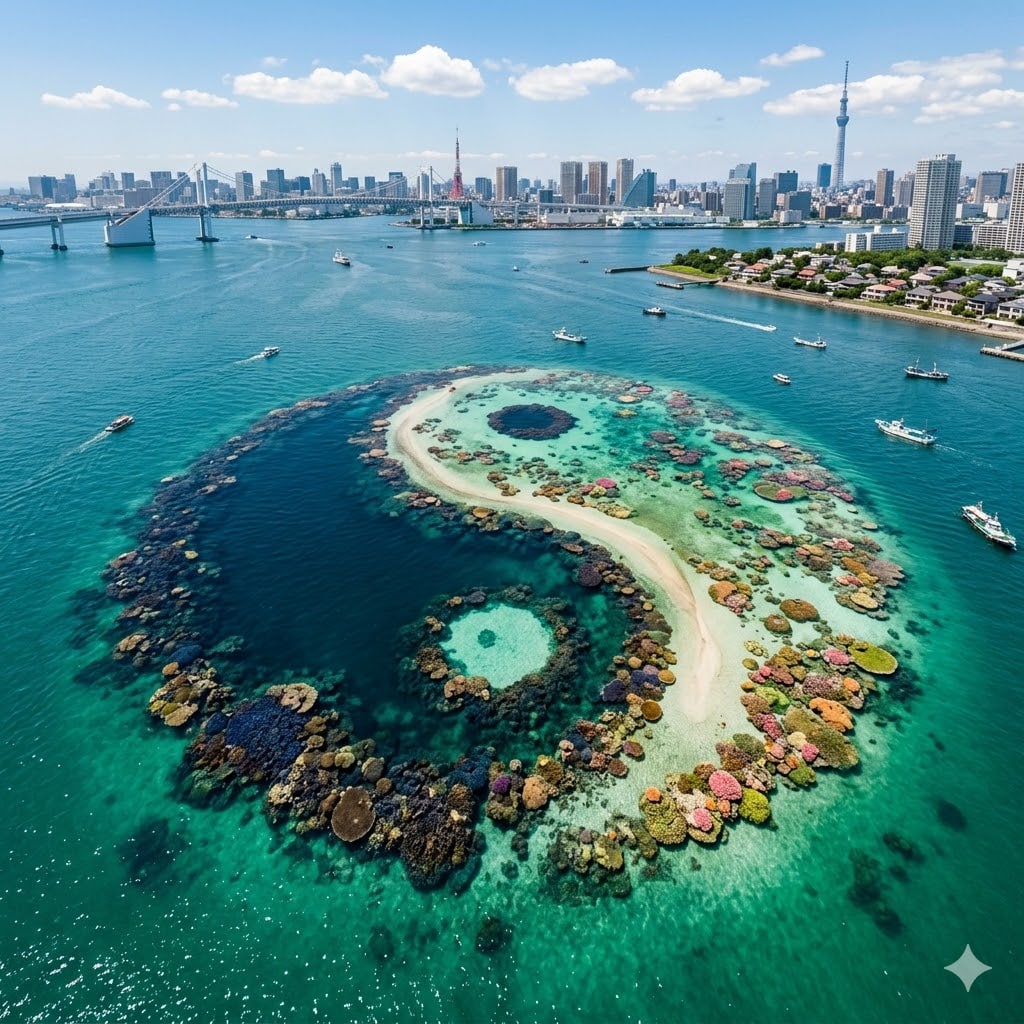 太極図っぽい珊瑚礁 | の人気AIイラスト・グラビア