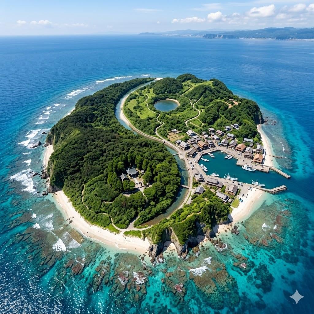 太極図っぽい珊瑚礁