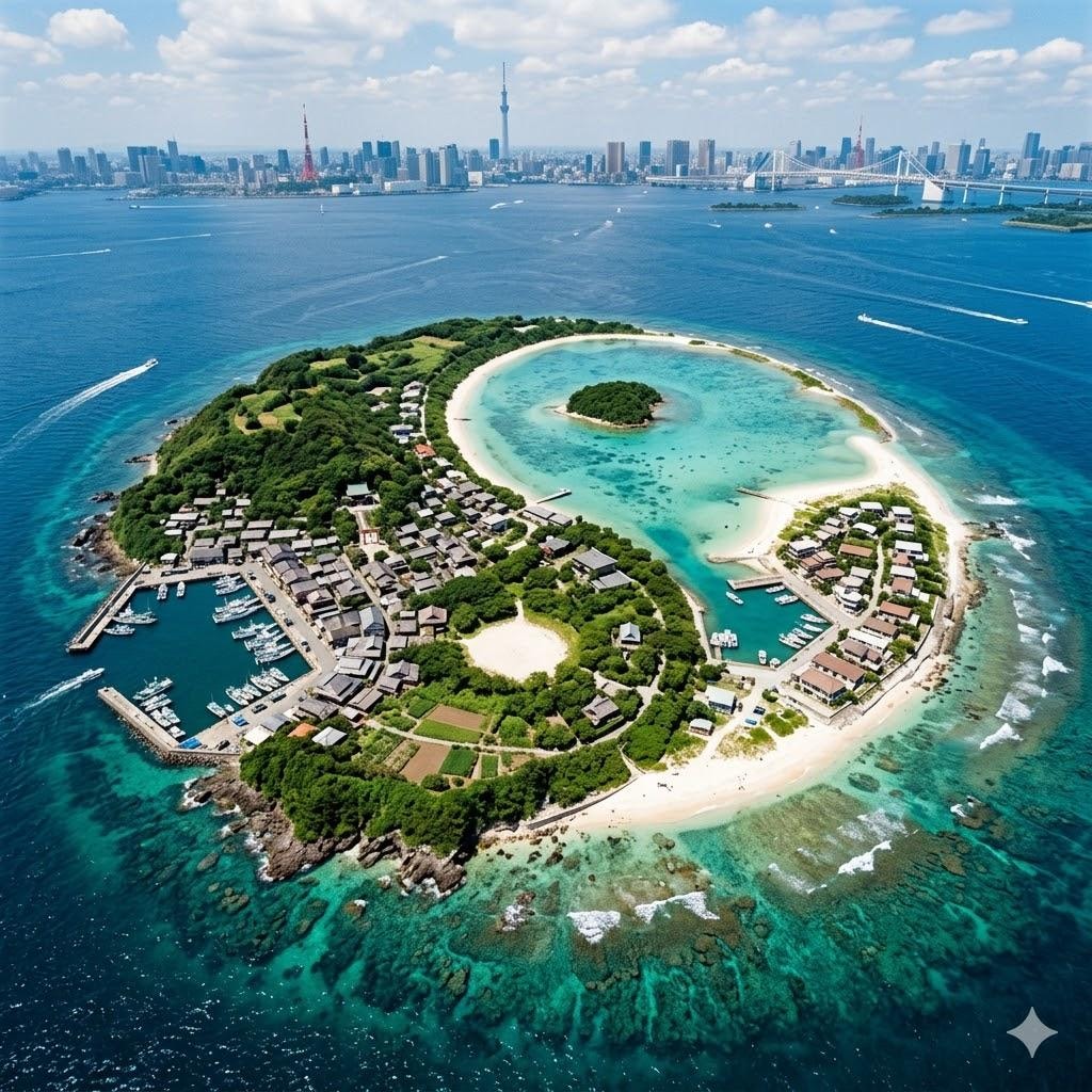 太極図っぽい珊瑚礁