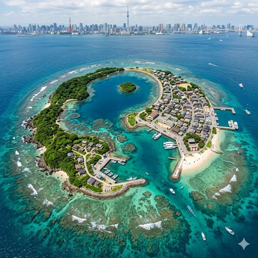 太極図っぽい珊瑚礁