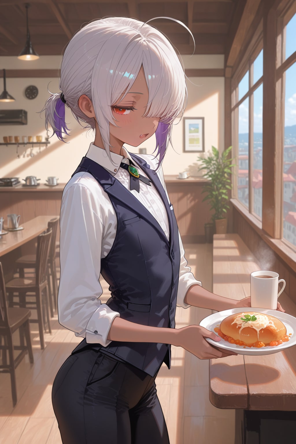 執事喫茶でバイトする女の子 | の人気AIイラスト・グラビア