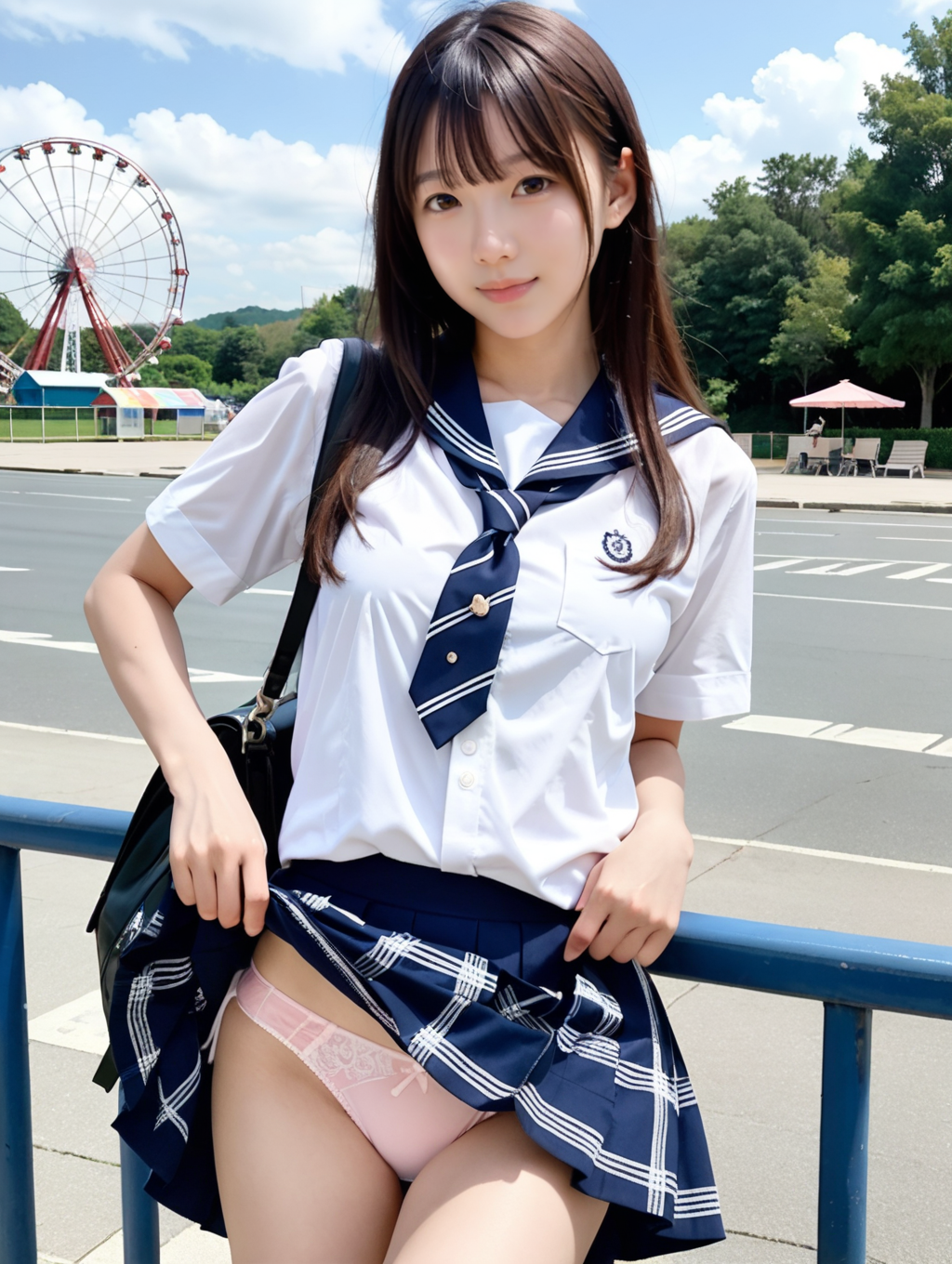 パンツ見せJK