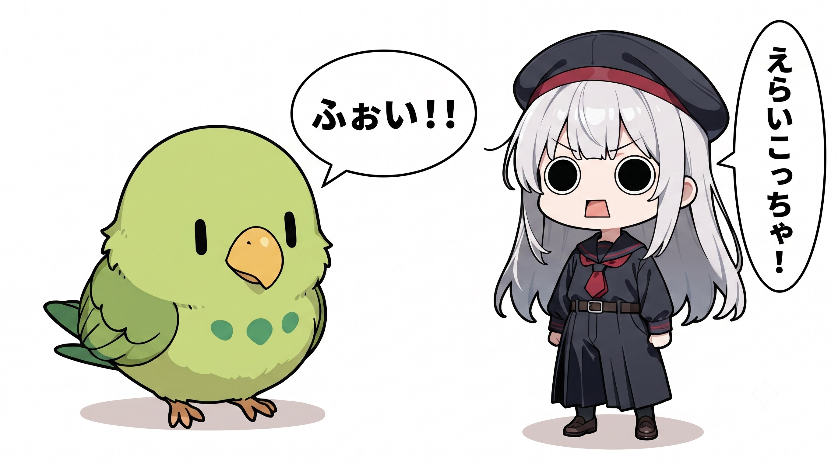 喋るインコさんとえらいこっちゃ嬢