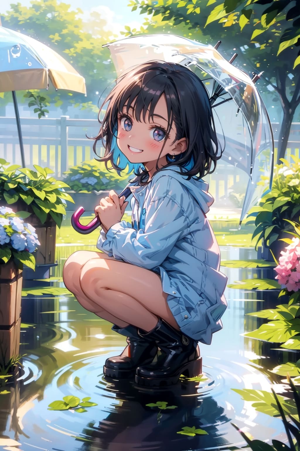 雨上がりの庭で