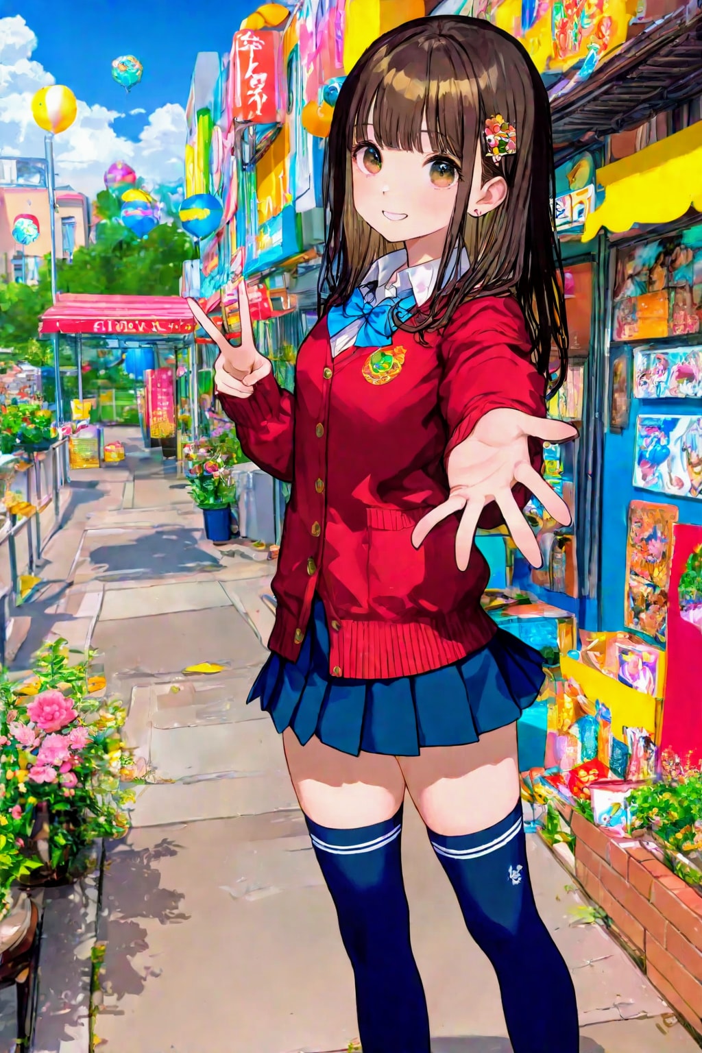 ポップアートな、ニーハイお姉やん | の人気AIイラスト・グラビア