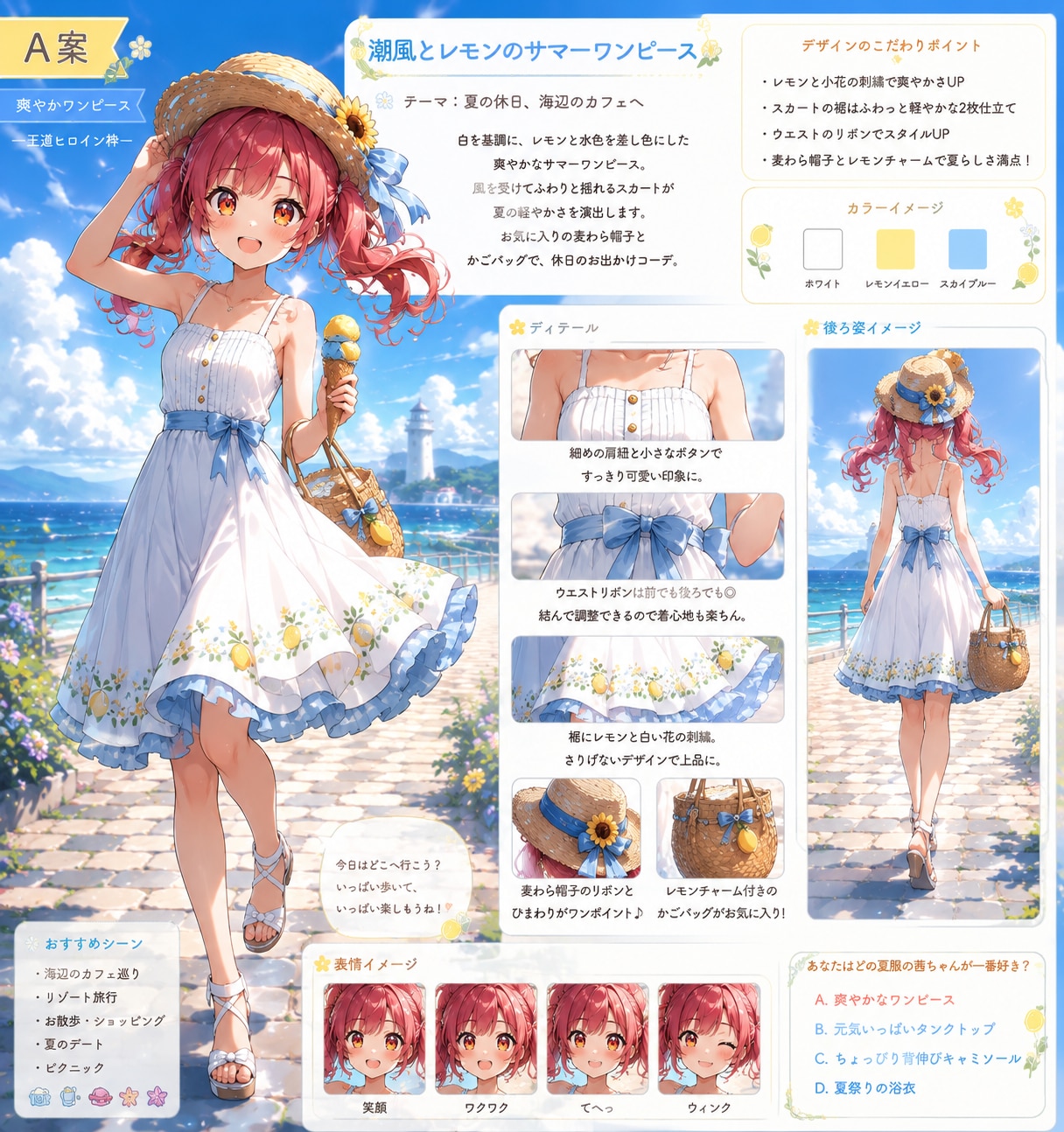 茜の夏服