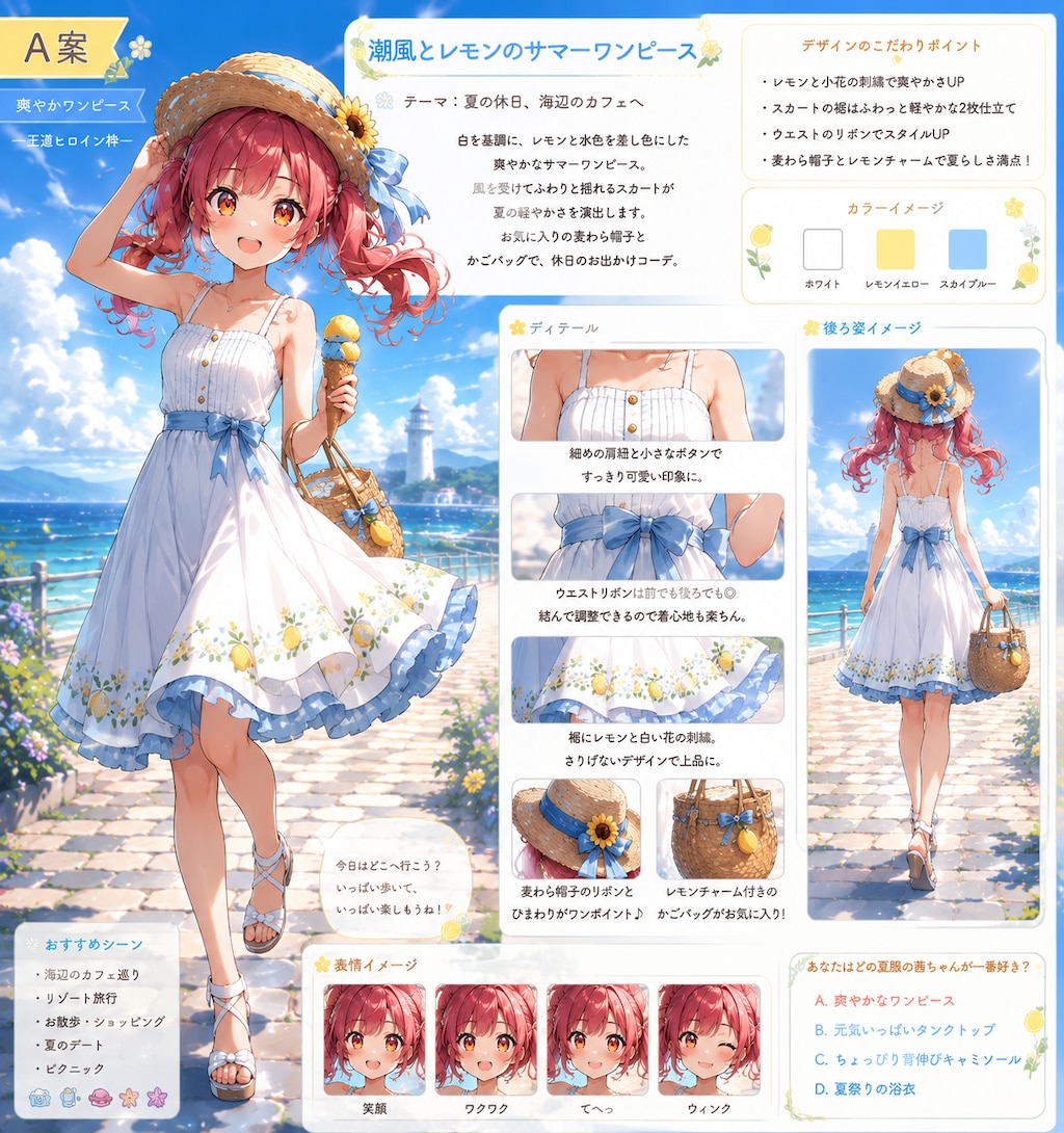 茜の夏服