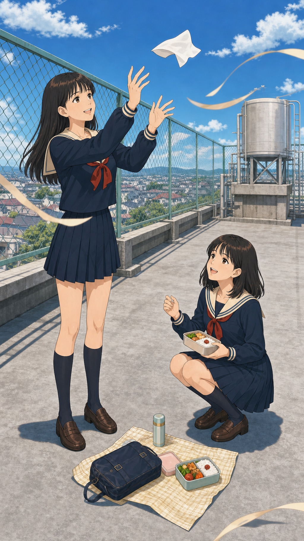 朝いちばん、並んだ靴音