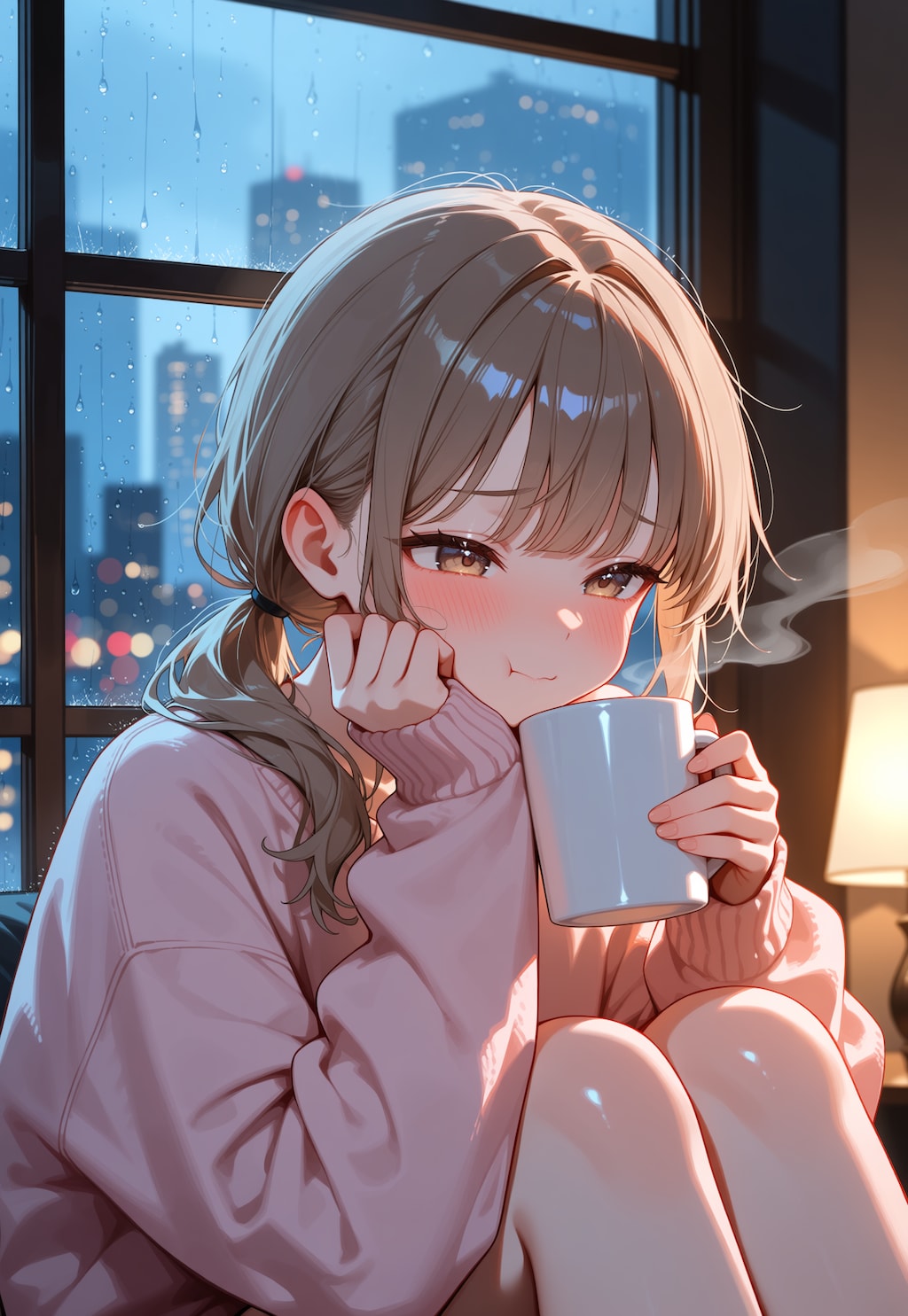 中止!!雨でデートが中止になった子