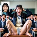 【衝撃動画拡散】女子グループが同級生に強要した「縞模様のパンツ丸見え」スクワット 4枚目