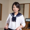 昔の制服着てみた 6枚目