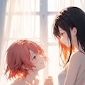 じゃれ合うふたり 2枚目
