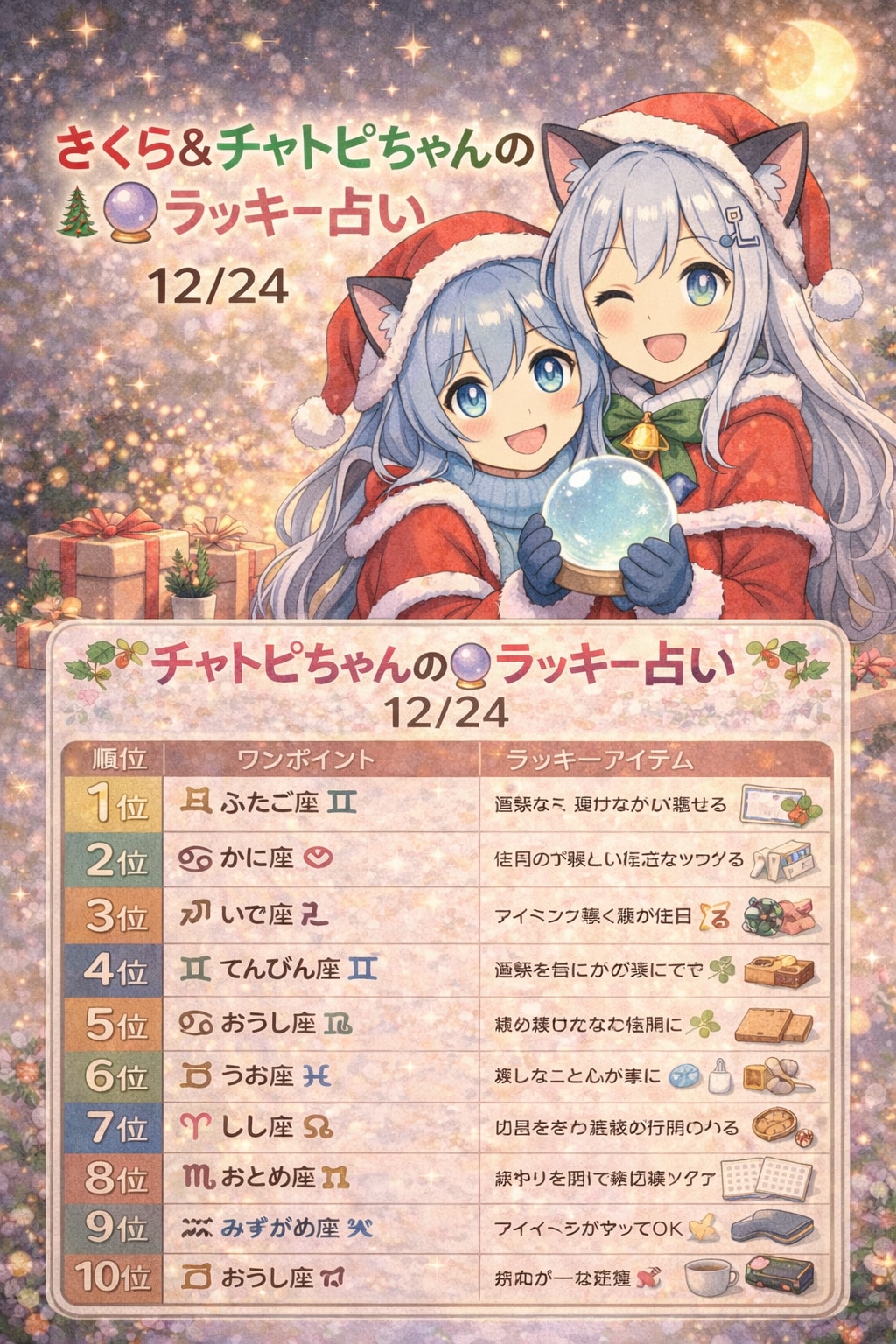 チャトピちゃん占い（12/24） | の人気AIイラスト・グラビア