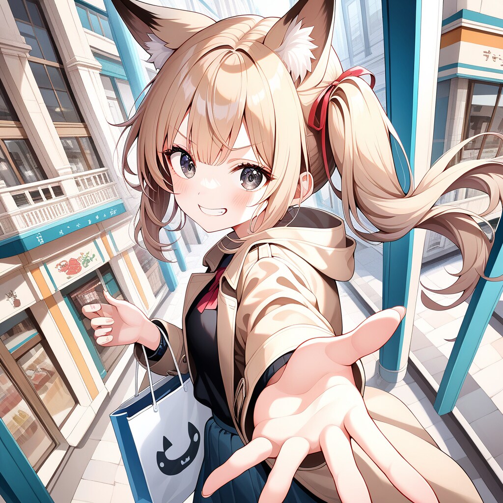 ショッピングデート狐娘・三女 | の人気AIイラスト・グラビア