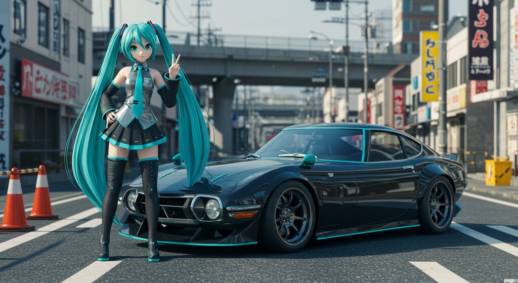 初音ミクと2000GT
