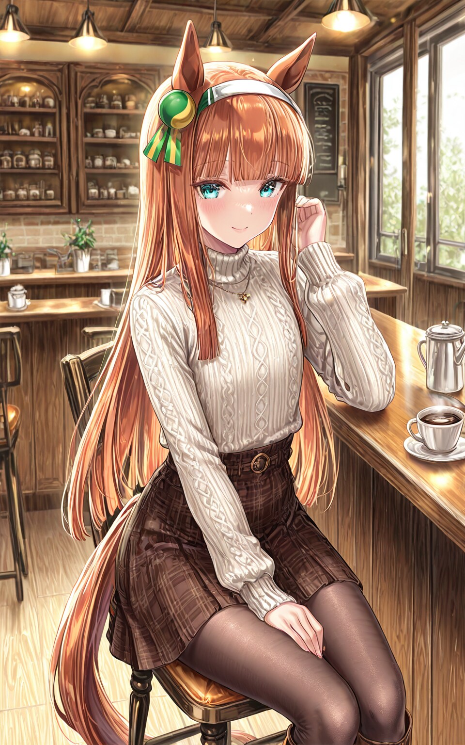 カフェでスズカと