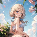 桜と女の子 5枚目
