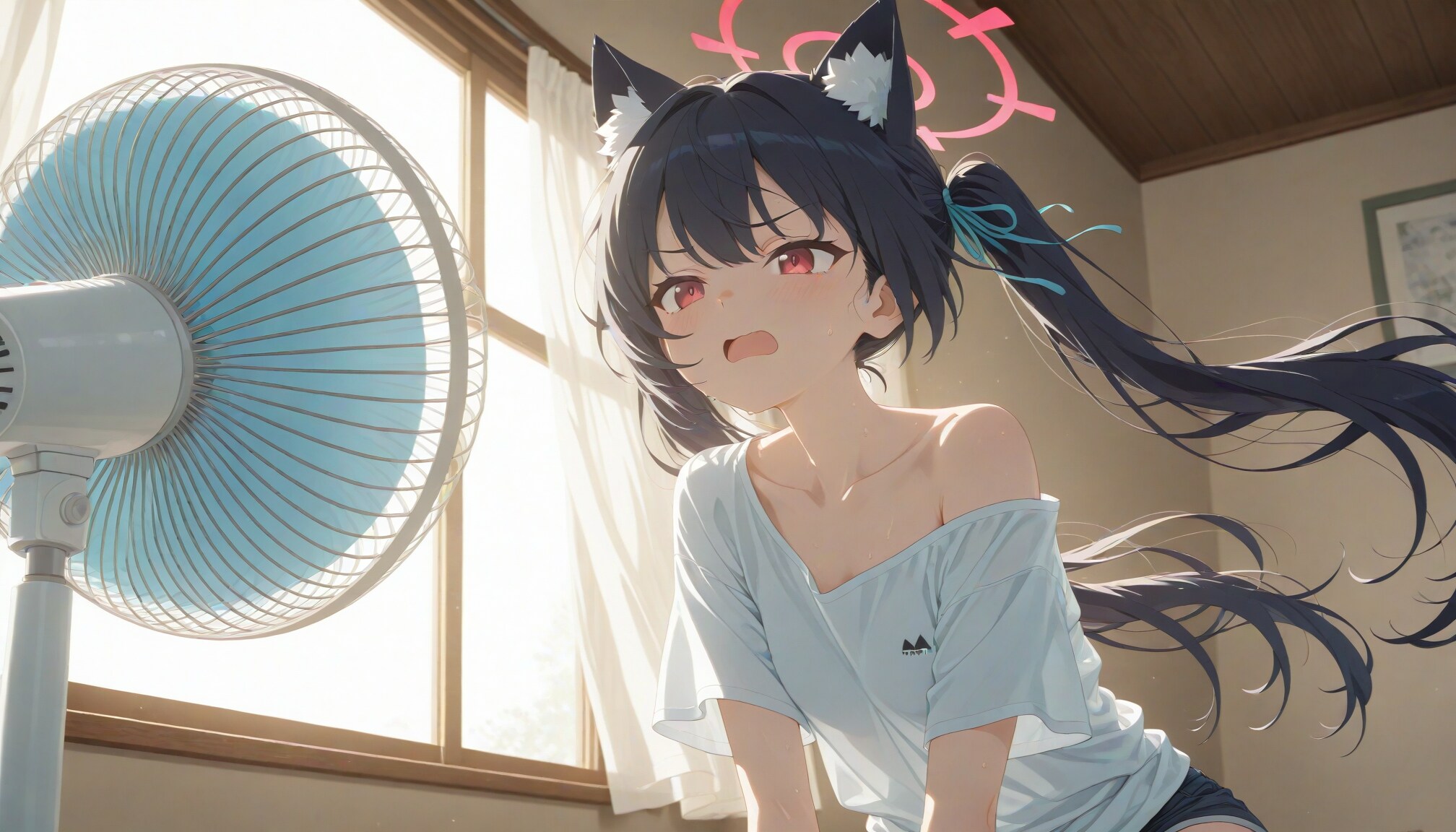 「んぁーっ、なんっでエアコンないのよぉっ！！！」