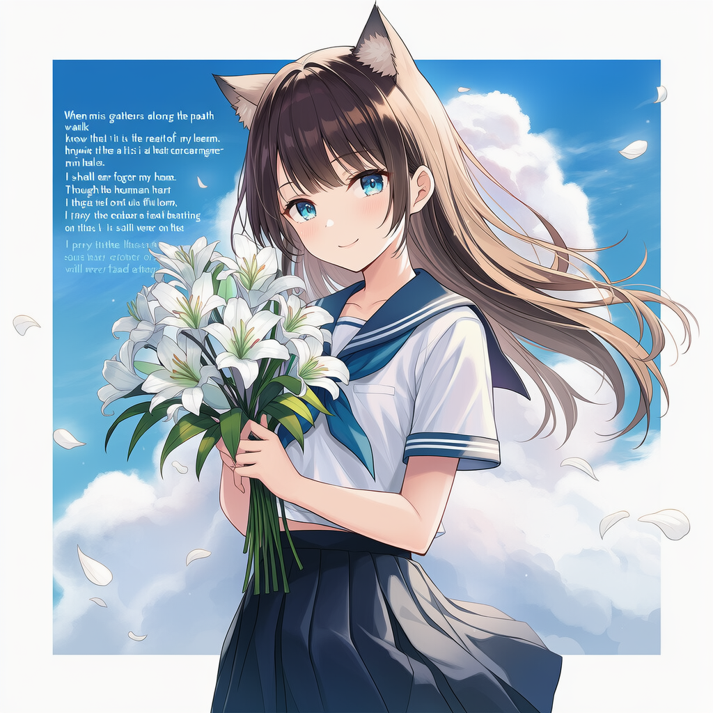 ７月の花　白色の百合