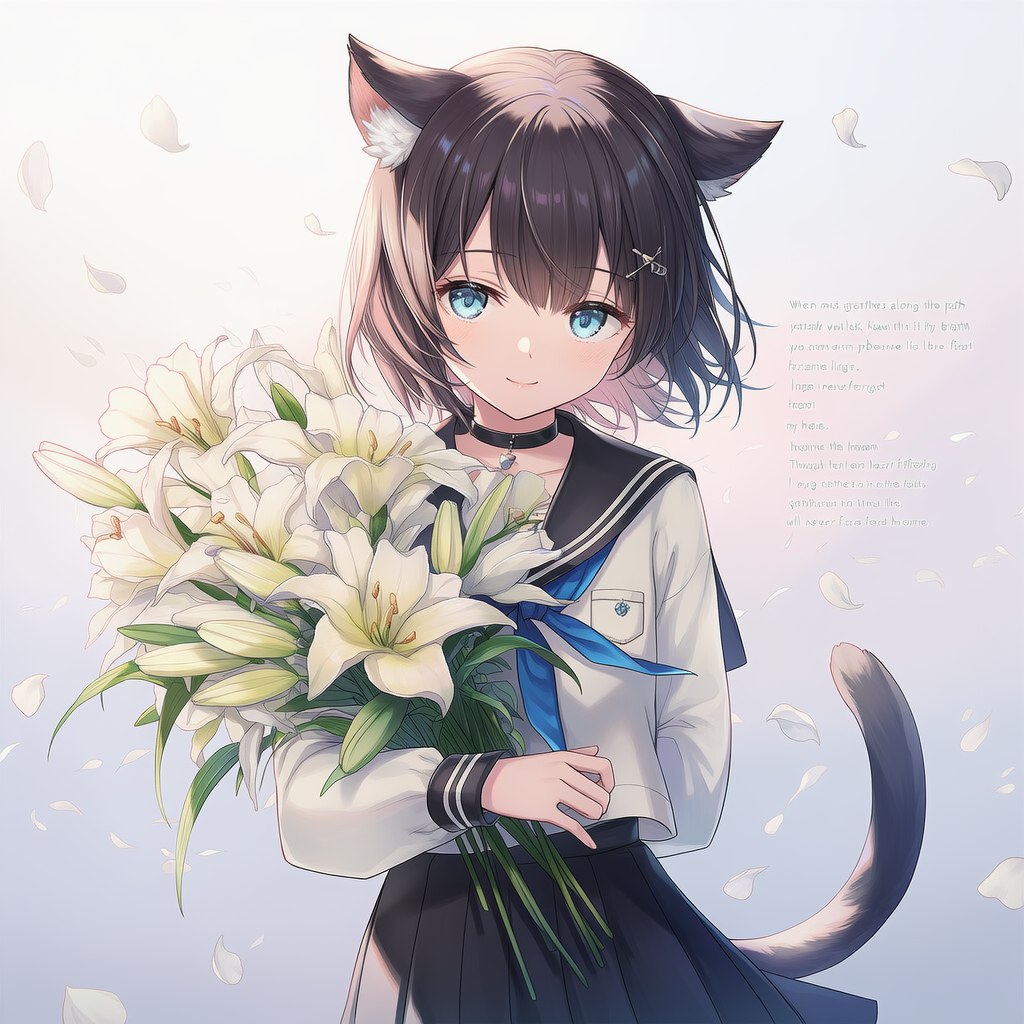 ７月の花　白色の百合