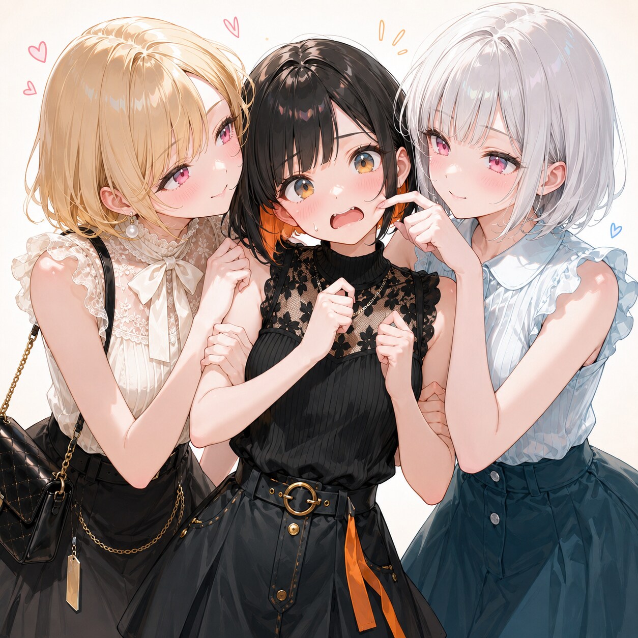 百合に挟まる